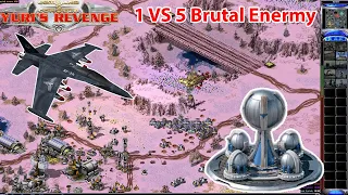 Yuri's Revenge CNCNet Rogues Arena Map 1 vs 5 Brutal Enermy Korea vs Random Superweapon