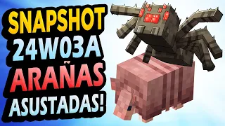 ✅ Arañas ASUSTADAS, Bye SpawnChunks 👉 Snapshot 24W03A Minecraft 1.21