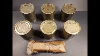 1945 C Ration Review Preserved Vintage 24 Hour MRE Testing Marathon