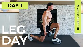 Day 1: 30 Min LEG DAY [Dumbbell Leg Workout] // 6WS3