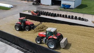 Corn Silage Harvest 2020 | Filling 1st Bunker Silo - Complete Process