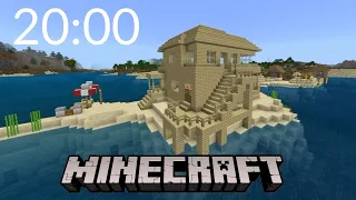 MINECRAFT BEACH HOUSE 20 MINUTE TIMER with MUSIC & ALARM