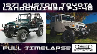 1971 Toyota Landcruiser FJ40 Restoration - Full Time Lapse