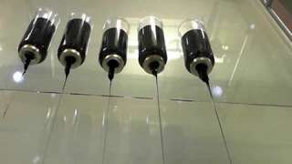 Sped-up pitch drop experiment tests solid-liquid divide
