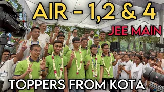 JEE Main Result Celebration | Toppers From Kota | AIR - 1, 2 & 4 from #Allen | 100%ile Tips 🔥