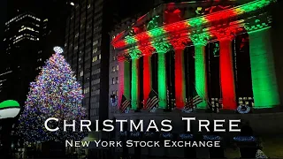 New York Stock Exchange Christmas Tree | 4K video