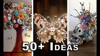 50+ IDEAS TO UPCYCLE YOUR OLD JEWELRY INTO ART