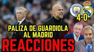 🤣 REACCIONES A LA HUMILLACIÓN: MANCHESTER CITY 4-0 REAL MADRID | EL CHIRINGUITO, COPE, CADENA SER...