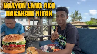 FIRST TIME KUMAIN NG BURGER SA GANITONG RESTAURANT