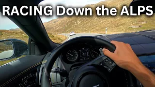 RACING Down the Alps with an amazing VIEW | Jaguar F-Type | BMW F87 M2 | 4K POV