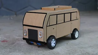 how to make rc bus /  remote controlled bus with cardboard