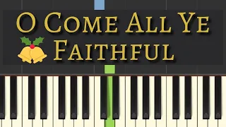 Easy Piano Tutorial: O Come All Ye Faithful, with free sheet music