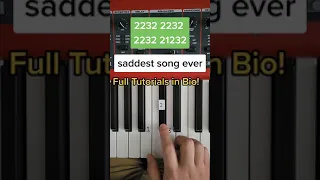 Saddest Piano Song Ever (Easy Tuto)