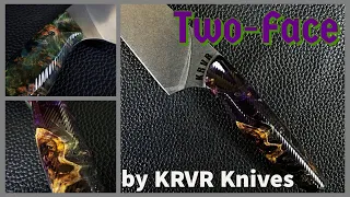 "Two Face" 8in (203mm) S35VN Stainless Steel Gyuto Kitchen Knife by KRVR Knives