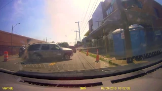 Detroit woman steals police car; citizen dash cam captures wreck!