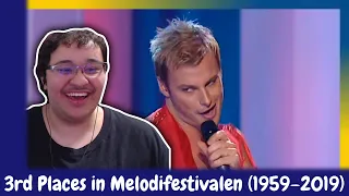 3rd Places in Melodifestivalen (1959–2019) | Reaction