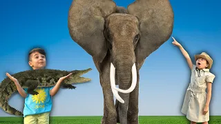 Largest Land Animals for kids | educational wild animal video for kids by Atrin and Soren