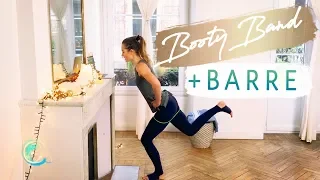 Barre workout with booty bands for butt and thighs