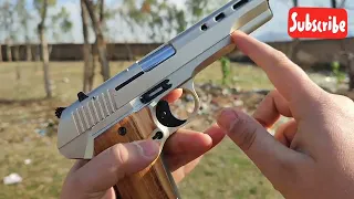 desert scorpion 30 Boor 20 shot pistol Pakistani made testing fire