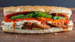 the classic NEW YORK CHICKEN PARM on a "wedge"