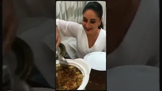 Karena Kapoor eating beef biryani