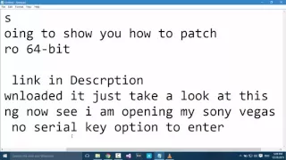 2016(LATEST) WORKING SONY VEGAS PRO 64-BIT PATCH