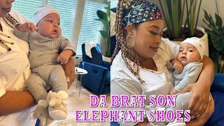 Adorable! Da Brat New Born Son elephant shoes looks So Precious.