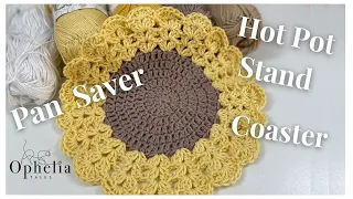 HOW TO CROCHET A POT SAVER  // Easy Crochet Hot Pad  // Ophelia Talks Crochet