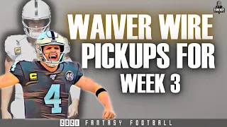 Waiver Wire Pickups for Week 3 NFL Fantasy Football Advice 2021