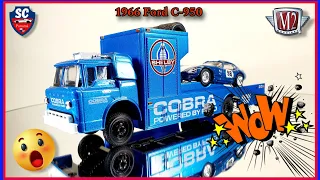 Súper 1966 Ford C-950 Shelby Cobra Race Hauler  1/64 M2 #diecast #collection #viral 😍