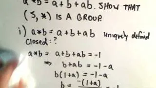 Groups - Showing G is a group - Part 1