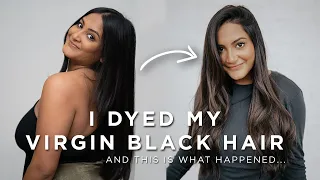 I Dyed My VIRGIN Black Hair & This Is What Happened... | Balayage on Indian Hair