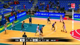 South Korea：3-2 Zone Defense at 2017 Asia Cup Basketball