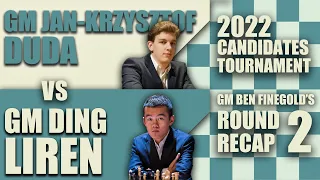 2022 Candidates Round 2: GM Jan-Krzysztof Duda vs GM Ding Liren