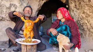 Old Loving Couple Lives in a Cave Like 2000 Years Ago | Love Story in Cave| Afghanistan Village life
