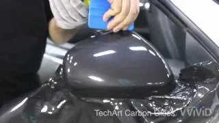 How to Install TechArt Carbon Gloss vinyl to mirror