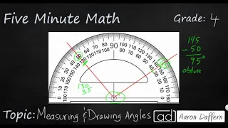 4th Grade Math Measuring and Drawing Angles