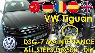 Volkswagen Tiguan 2018 DSG 7 oil change filter change OBH DQ500 Audi Q3 TT RS schimb ulei cutie DSG