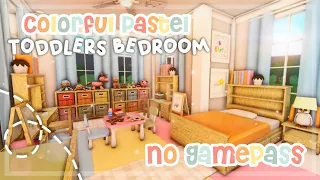 No Gamepass Colorful Pastel Twin Toddlers Bedroom I Bloxburg Speedbuild and Tour - iTapixca Builds