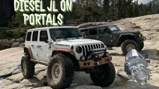 Jake Versey with new 74Weld portals on his diesel JL out at the Rubicon
