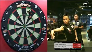 NINE-DARTER! Lourence Ilagen v Noel Malicdem - 2019 Asian Tour 7