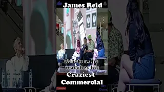 JAMES REID REACTS AS HE WATCHES HIS CRAZIEST COMMERCIAL EVER