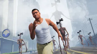 GTA 5 - SIREN HEAD ARMY take LOS SANTOS!