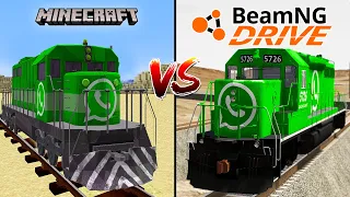 Minecraft WhatsApp TRAIN VS BeamNG Drive WhatsApp TRAIN - WHO IS BEST?