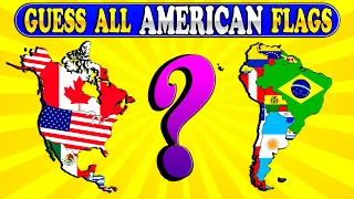 Guess and Learn ALL 35 FLAGS Of AMERICA 🌎/CHALLENGE YOURSELF!