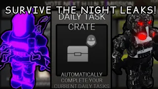 SKIPPING DAILY TASKS! NEW TASER WEAPON?!? Roblox Survive The Night LEAKS!
