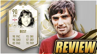 ICON 90 RATED GEORGE BEST PLAYER REVIEW - FIFA 22 ULTIMATE TEAM