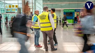 El enfrentamiento de un grupo de taxistas con los conductores piratas del aeropuerto de Barcelona