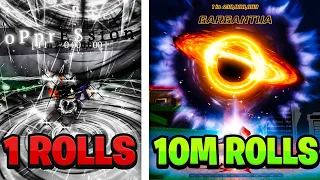 1 Vs 10 MILLION Rolls In Sol's RNG (RAREST ACCOUNTS IN THE GAME)