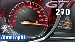 Peugeot 308 GTi 2018 ACCELERATION on AUTOBAHN by AutoTopNL